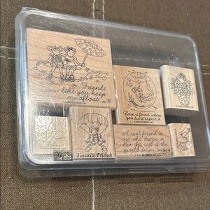 Stampin Up Favorite Friends Rubber Stamp Set unused